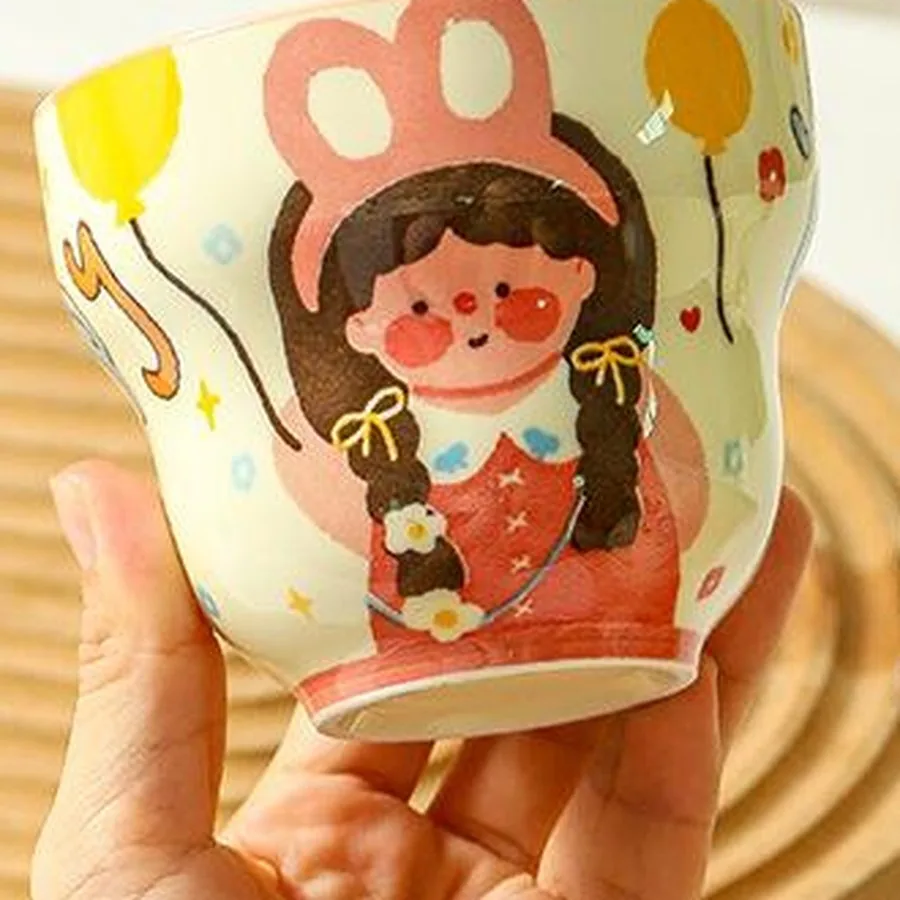 Cartoon ceramic mug design