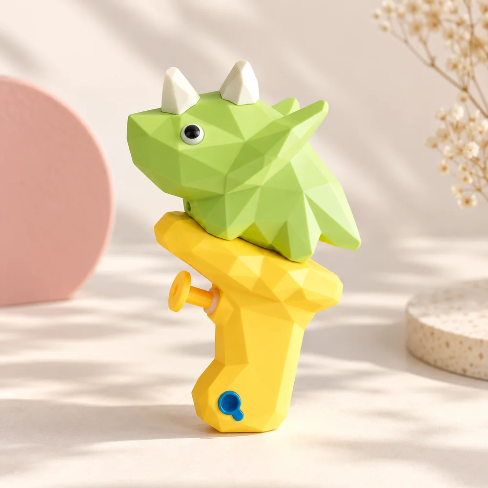 The green triceratops squirter with its two cream horns and pull plunger