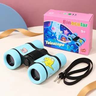 The blue binoculars