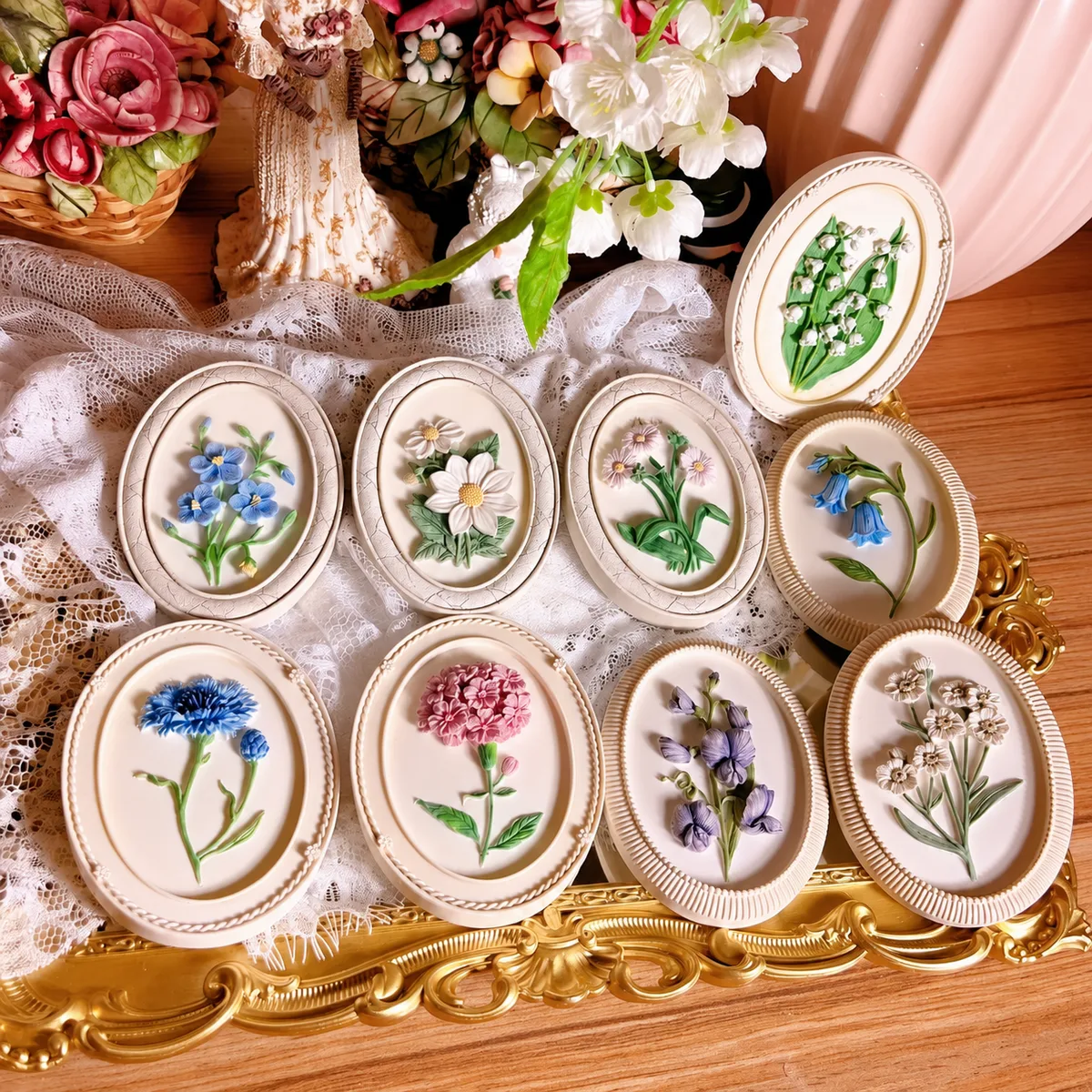 Floral Relief Painting